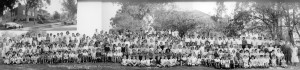 Group photo of the students at the Pleasanton Grammar School, Pleasanton, California, Oct. 19, 1933    